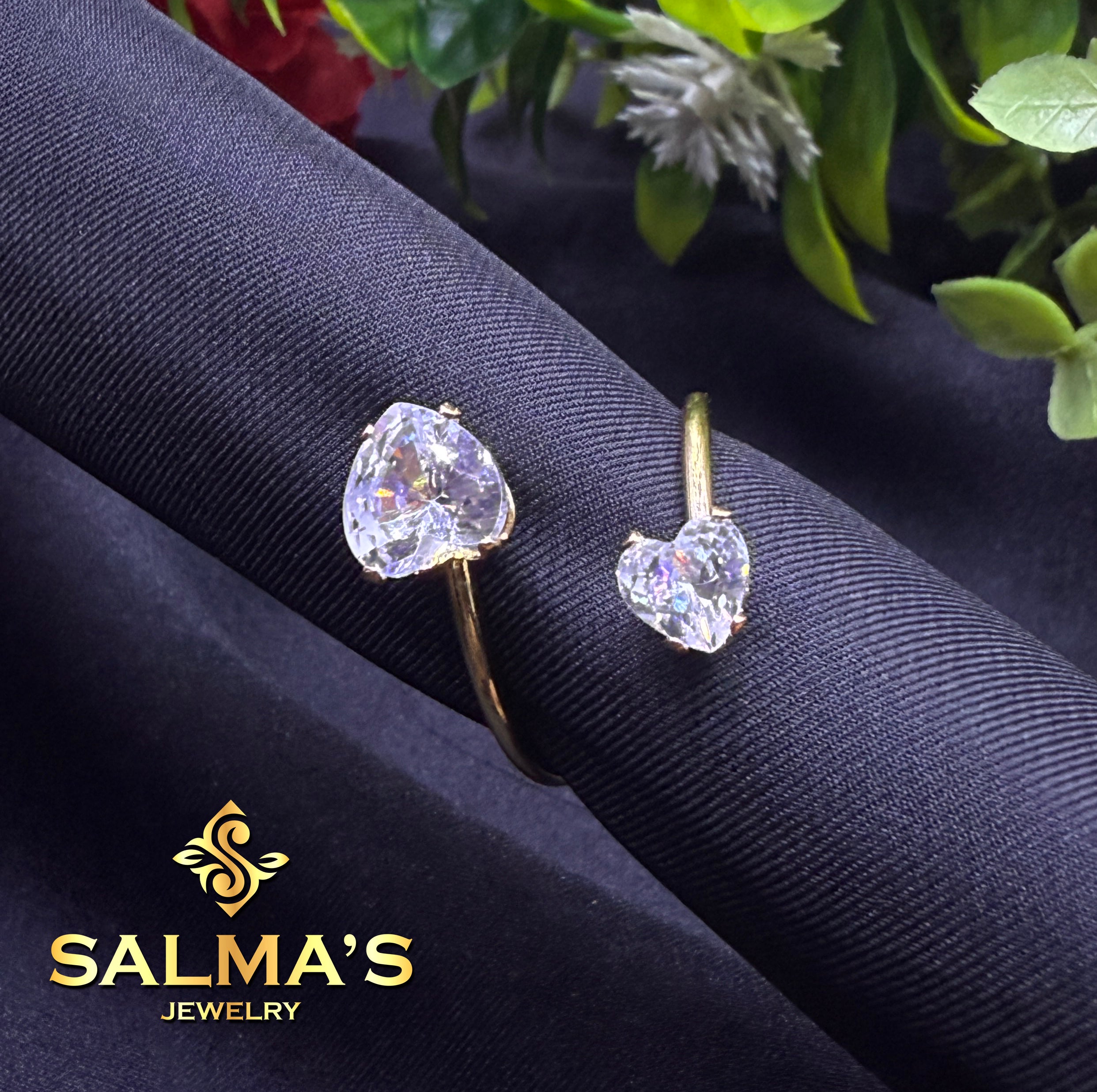 Gold-Tone Open Wrap Ring with Dazzling Cubic Zirconia