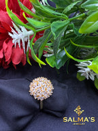 Dazzling Gold-Tone Cluster Ring