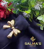 Chic Gold-Tone Sculptural Bow Statement Ring