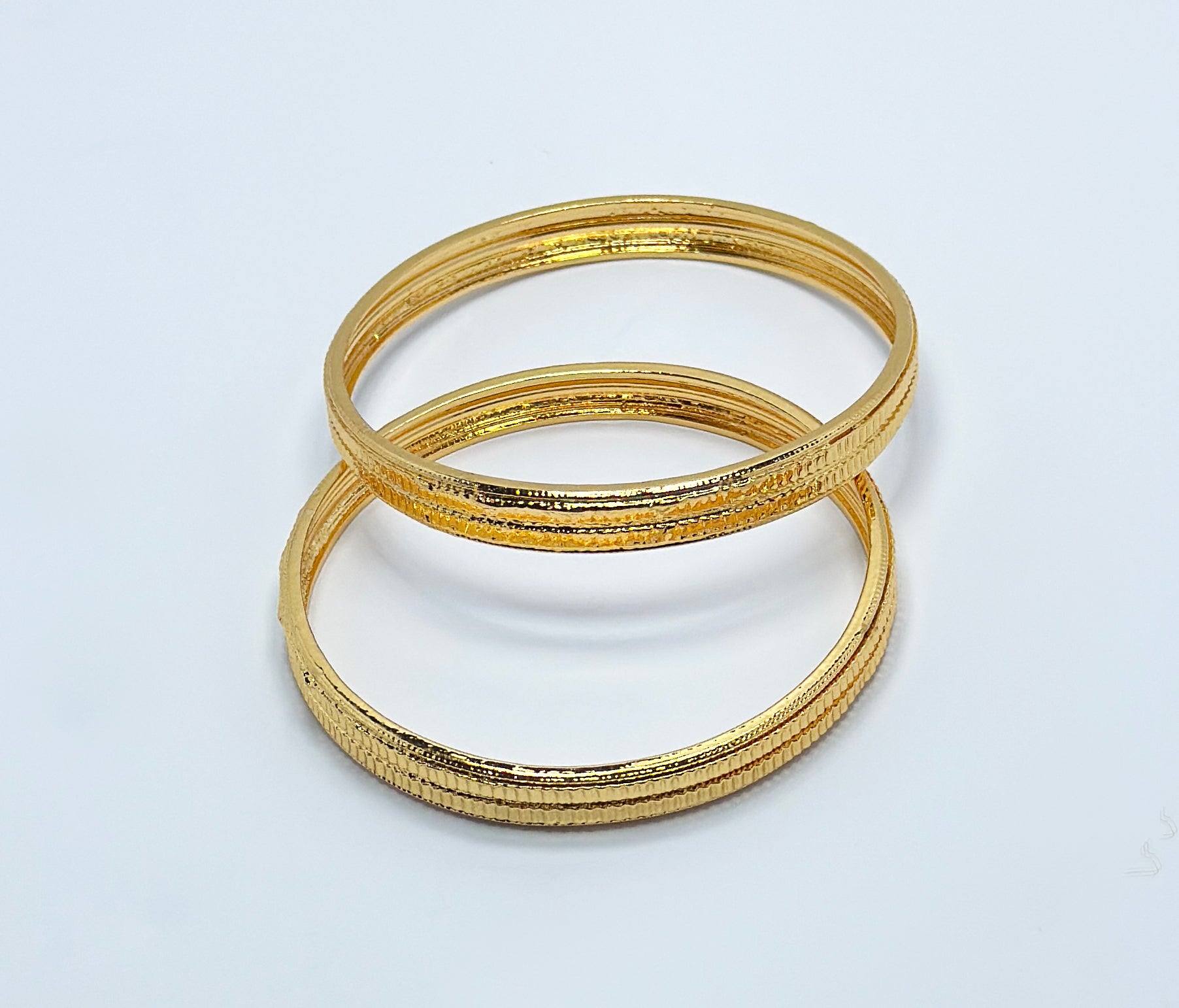 Textured Gold-Tone Bangles